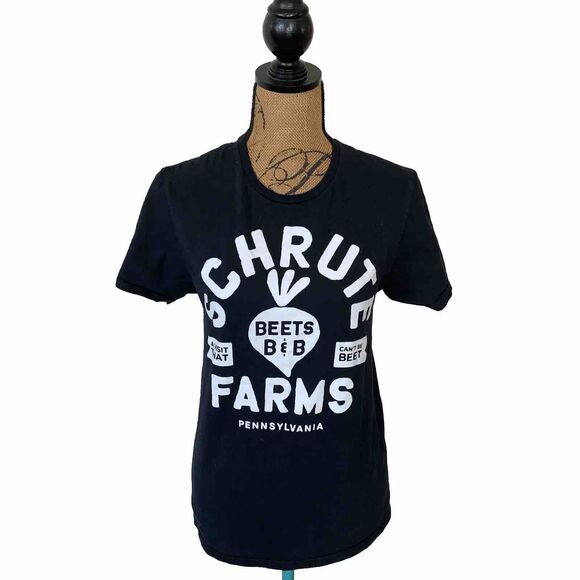 The Office Adult T-Shirt  -  Schrute Farms Beets B & B Can't Be Beet SMALL - Picture 1 of 3